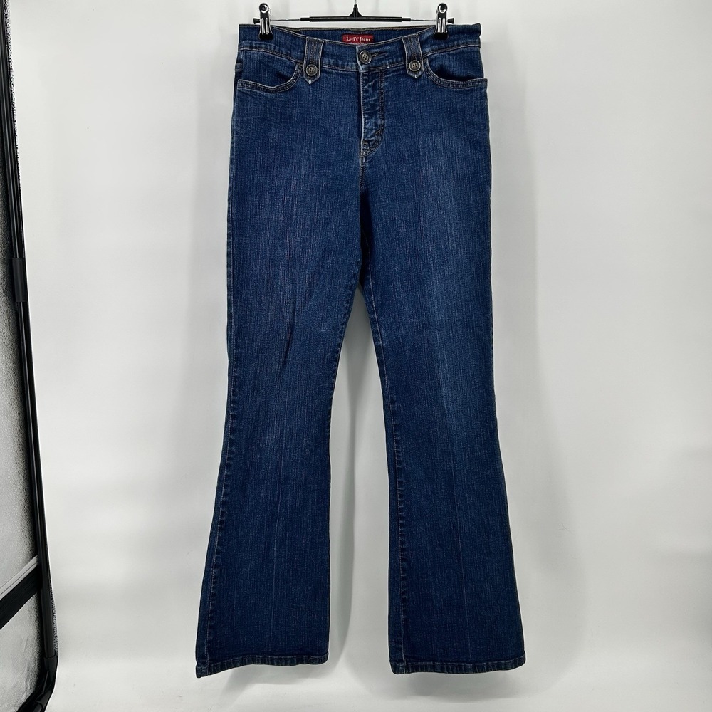 Levis Perfectly Slimming Bootcut Jeans Womens 10M Dark Wash Stretch Denim Y2K
